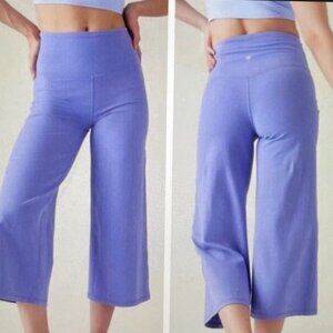 Athleta Elation Wide Crop Pant Womens XXS Wide Leg Purple Blue 2023